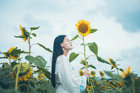 向日葵女孩向日葵美女高清图片