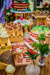 婚礼甜品台圣诞布景高清图片