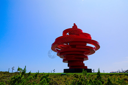 青岛五月风青岛旅游地标五四广场雕塑五月的风背景