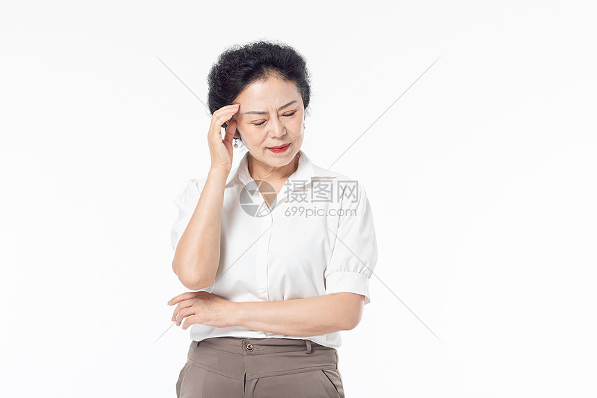 中老年女性头痛图片