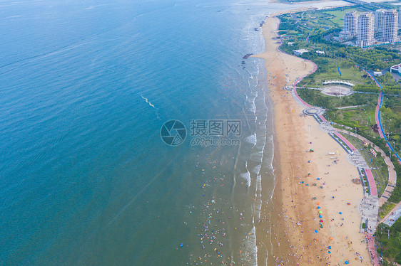 青岛城市阳台海水浴场图片