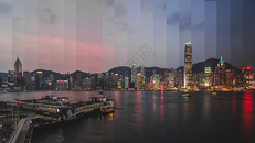 香港维多利亚港分时图片