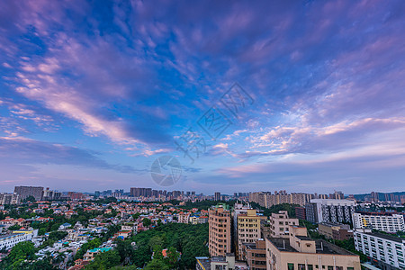 深圳市龙华新区城市夕阳美景图片