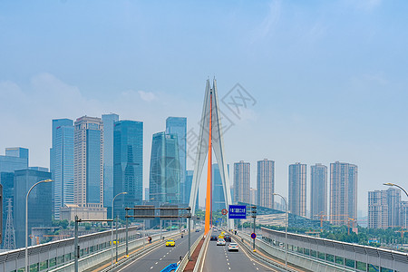 桥梁道路重庆千厮门大桥背景