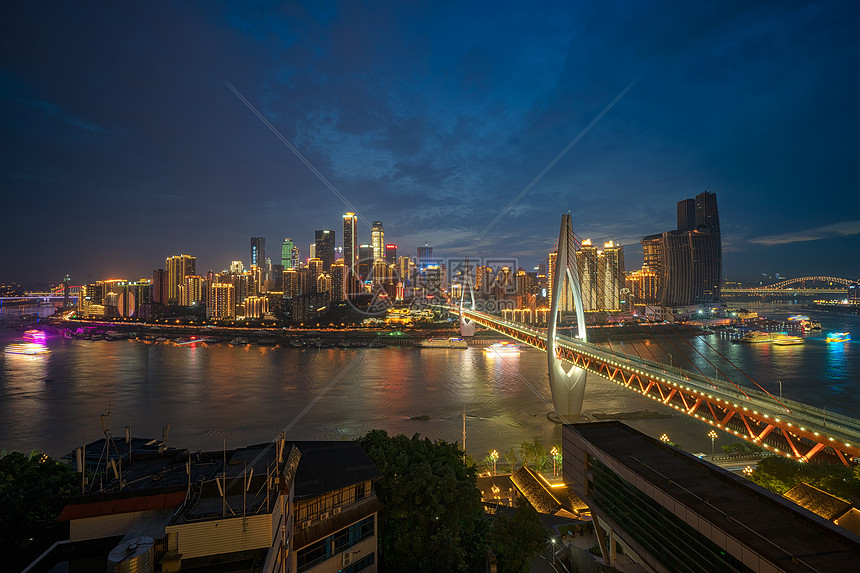 重庆渝中半岛夜景城市图片