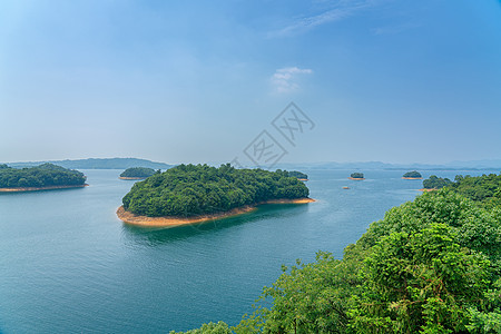 千岛湖风景江西九江庐山西海千岛湖背景