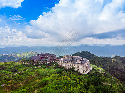 福州鼓山福州鼓岭航拍背景