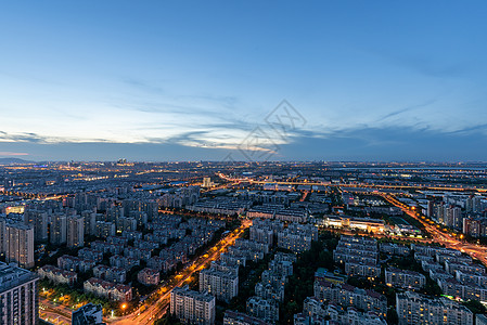 俯瞰苏州园区夜景高清图片