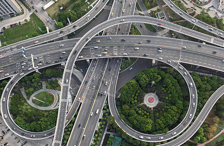 武汉城市错中复杂的立交桥图片