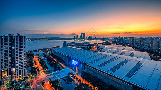 江苏夜景苏城夜幕降临背景