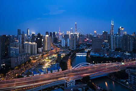 上海城市高架桥风光背景图片
