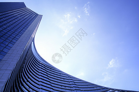 北上广高层大楼建筑设计感曲线线条背景图片
