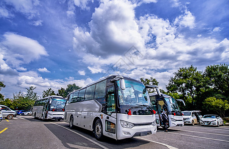 行车路线旅游客运大巴车内景外景背景