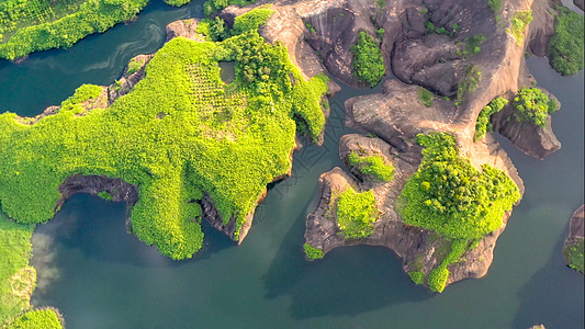 航拍郴州高椅岭丹霞地貌自然风光高清图片
