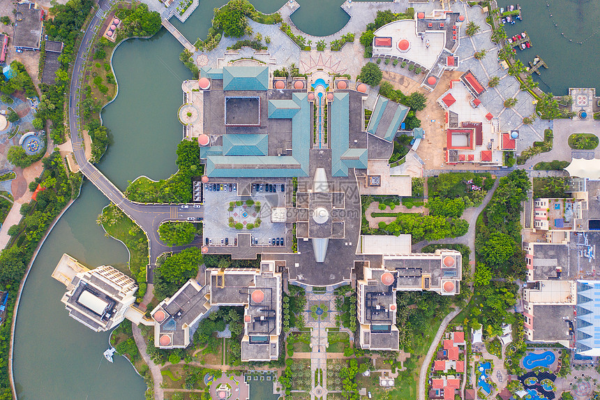 航拍广东珠海海泉湾酒店全景图片