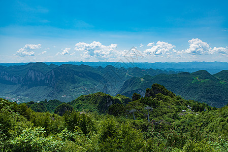 人山顶俯视山川风光背景