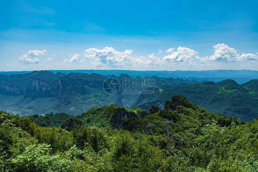 俯视山川风光图片