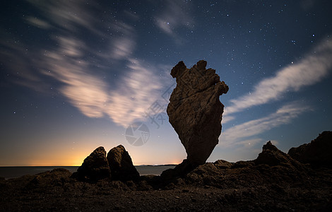 大连海岸风化石星空风光图片