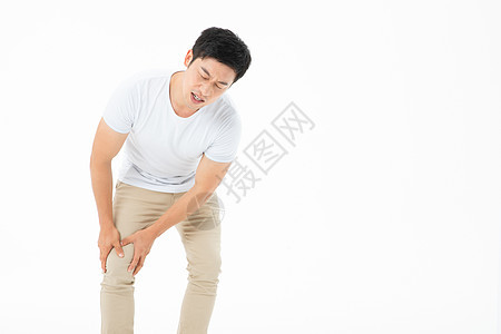 青年男性腿痛图片
