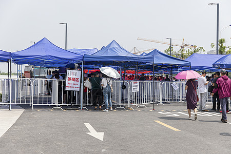 排队区好市多建筑高清图片