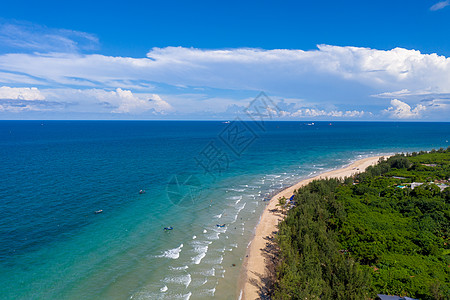 清澈的海涠洲岛的海背景