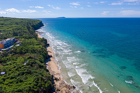 海滩清澈涠洲岛的海背景