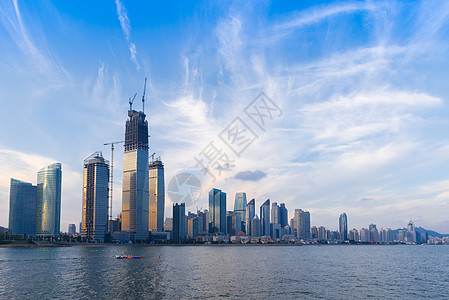 山东卫视青岛城市海滨风光背景