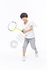 儿童运动羽毛球图片