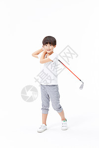 打高尔夫球人物小男孩打高尔夫球背景