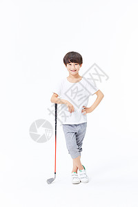 高尔夫男孩儿童高尔夫高清图片