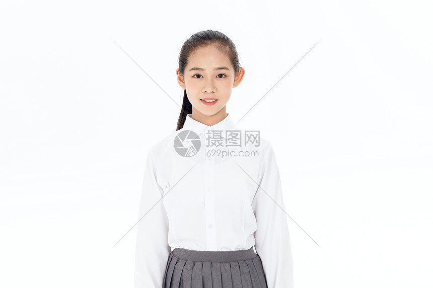 中学生女孩形象图片