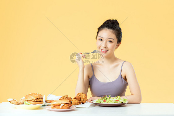 美女健康饮食图片