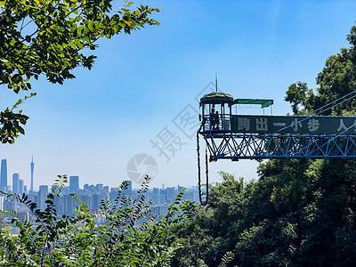 极限运动蹦极跳台背景图片