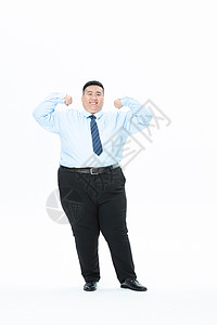 肥胖商务男性形象图片