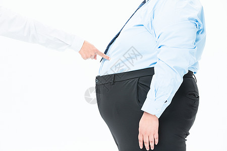 肥胖商务男性指肚子高清图片