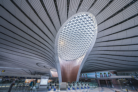 北京大兴国际机场建筑内部高清图片