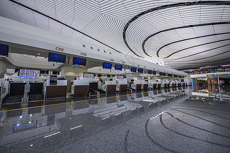 北京大兴国际机场的建筑背景图片