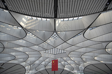 北京大兴国际机场天花板背景图片