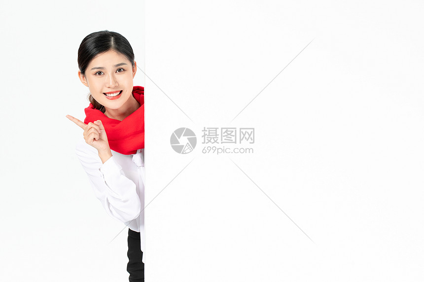 商务美女迎新年图片