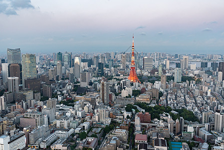 信号塔日本地标建筑东京塔背景