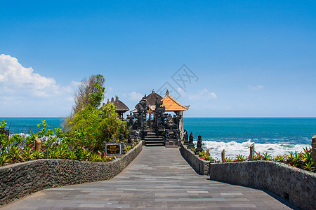 印尼海神庙景区巴厘岛海神庙景区背景