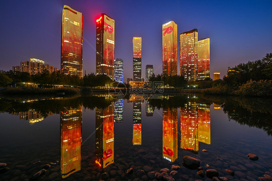 北京望京公园的70周年纪念日图片