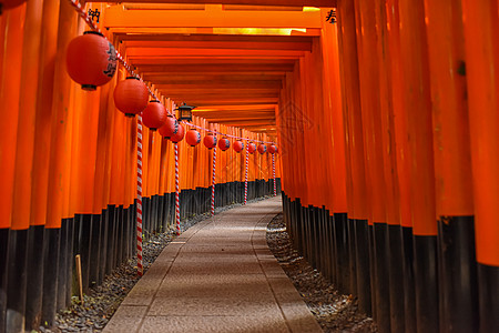 日本旅游风光日本京都伏见稻荷大社风光背景