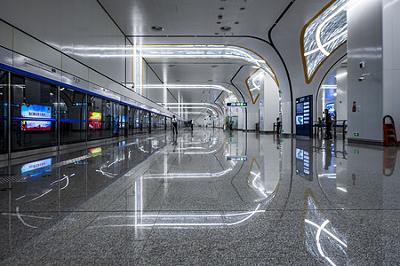 北京地铁大兴机场地铁站内图片