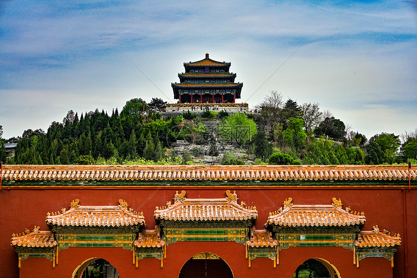 北京景山公园古建筑