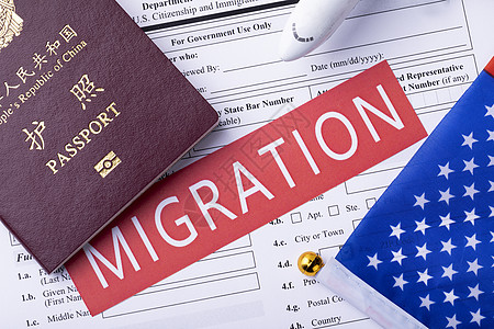 国外移民留学出国签证visa高清图片