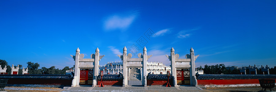 北京天坛全景接片背景图片
