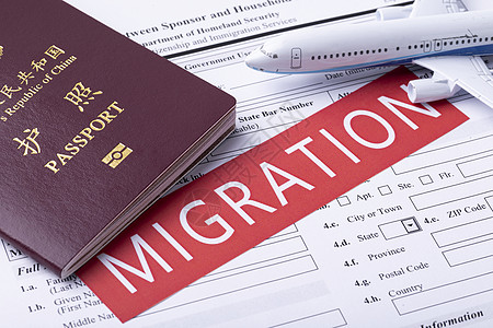 移民签证移民国外留学出国签证背景