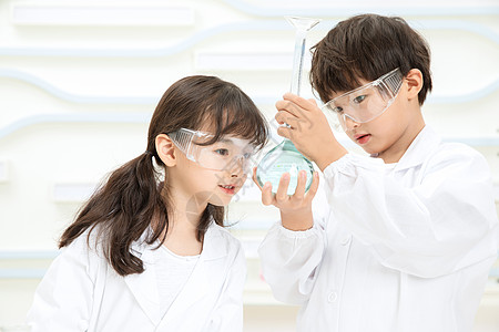 儿童实验素材小小科学家做实验背景