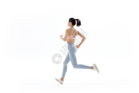 运动跑步女性跑步背景